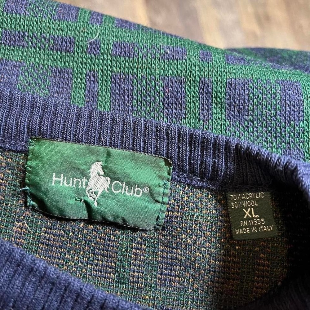 Vintage 1990s wool knit sweater Size XL - Picture 3 of 5
